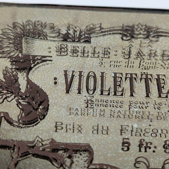 Small Decorative Mirror Vintage French Perfume Label - Picture 4 of 7